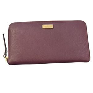 Kate Spade New York Maroon Red Zippy Wallet